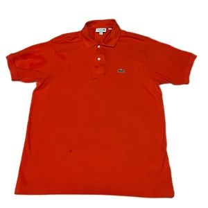 Lacoste polo, fire engine red, Size L or Size 5 France